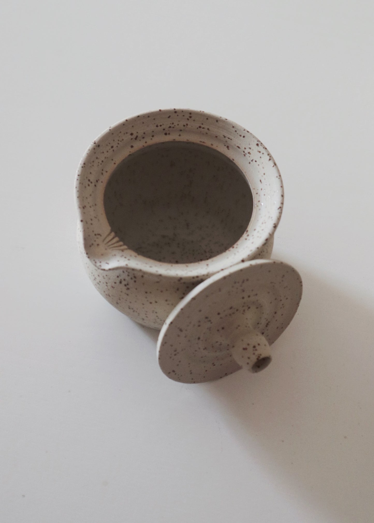 Speckled teapot